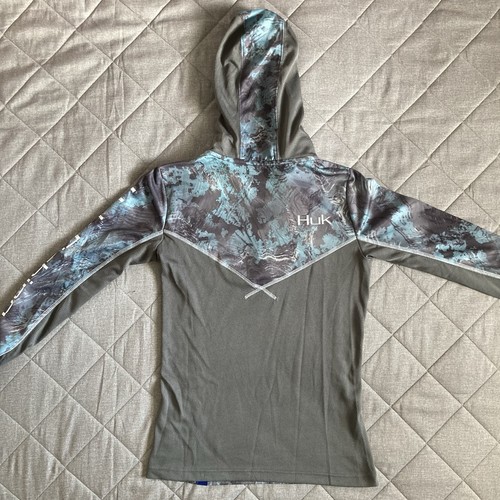 HUK Icon Performance Fishing Hoodie Women’s Small Long Sleeve 1/4 Zip Outdoors - Picture 6 of 13