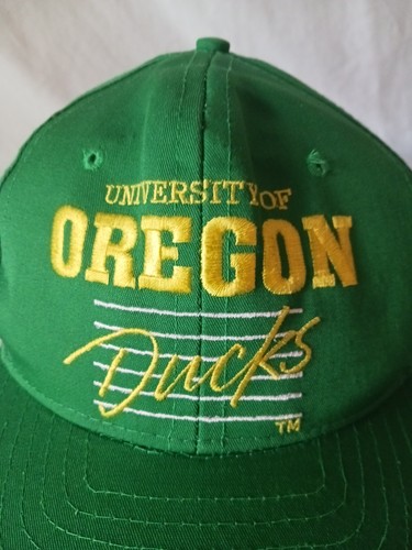 VINTAGE Oregon Ducks Snapback Hat Green Cap Signature NCAA College - EUC - Picture 3 of 13