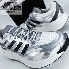 Adidas US 11 Men's Silver White Grey Swirl Foam Retro Adizero Aruku JS3714 NIB