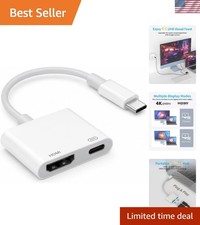 HDMI Adapter for iPhone  USB-C Devices: 4K 60Hz  PD Charging - MFi Certified