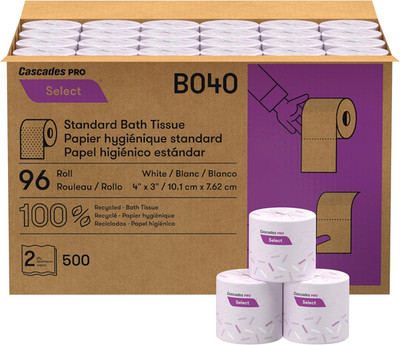 Select Soft/Strong Bathroom Tissue, 2-Ply Toilet Paper Rolls for Restrooms   Uni