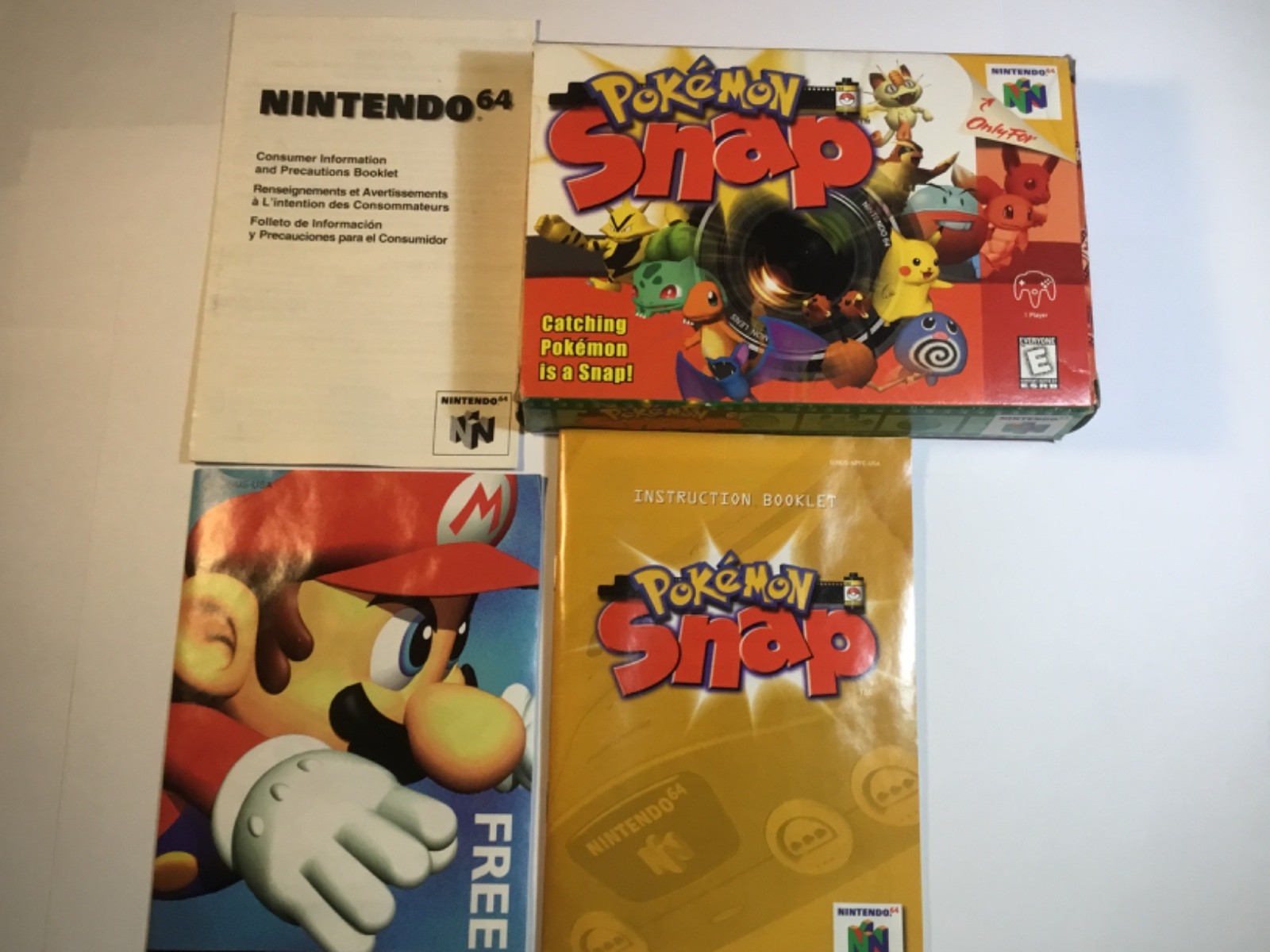 Pokemon Snap N64 Nintendo 64 Original Box Manual Insert NO GAME NO STICKERS