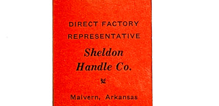 RARE 1930'S SHELDON HANDLE CO BASEBALL BAT MANUFACTURER MALVERN AR SALES REP