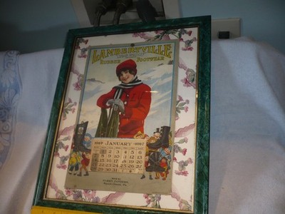 1917 mauch chunk pa advertising calendar harry zanders lambertville footwear