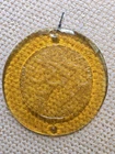Vintage Blenko Amber Glass Zodiac Suncatcher Wall Hanging A Aquarius 8.25"