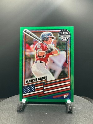 2026 Panini Stars & Stripes Prizm Green Scope 50/99 #148 Marcus Cantu