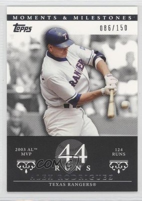 2007 Topps Moments & Milestones 86/150 Alex Rodriguez (2003 AL MVP 124 Runs) 2u3