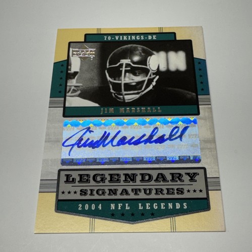 Jim Marshall #LS-JI 2004 Upper Deck Legends Legendary Signatures card