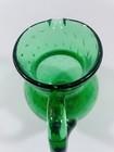 Vintage Green Hand Blown Glass Pitcher — photo 5