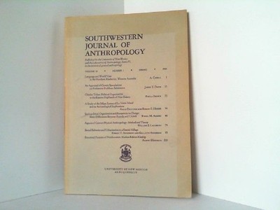 Southwestern Journal of Anthropology. Volume 16, No. 1, Spring 1960. Autorenkoll