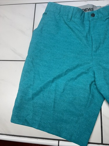 Adidas Shorts Mens 38 Teal Blue Casual Performance Golf Chino - Picture 3 of 13