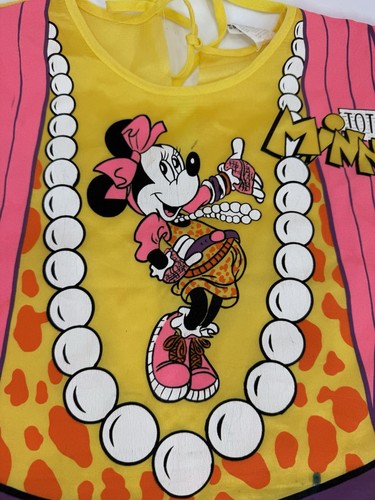 Vintage 90s DISNEY Pink/Yellow TOTALLY MINNIE MOUSE DRESS Costume YOUTH 8/10 - Picture 3 of 10