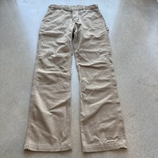 Carhartt Relaxed Fit Twill Dungaree Work Canvas Pants Mens 32x32 Beige Utility