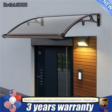 Hágalo usted mismo 40" x 24" Exterior ABS Ventana Toldo Blanco Puerta Delantera Toldo Patio Anti UV