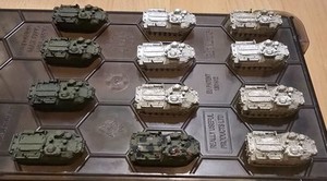 GHQ USMC Modern Micro Armour 1:285 6mm scale 12 piece AAV-7A1 Company LVTP-7