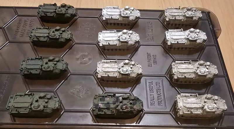 GHQ USMC Modern Micro Armour 1:285 6mm scale 12 piece AAV-7A1 Company LVTP-7