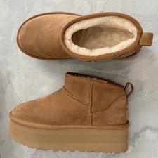 PL UGG Classic Ultra Mini Platform Boot Lifestyle Shoes 'Chestnut' 1135092 CHE 