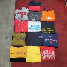 Vintage Crewneck Hoodie Lot of 13 Wholesale Bundle Lot Y2K And Sports College