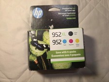 New HP 952XL Black 952 Color Ink N9K28AN Combo 4 Pack OEM Sealed Exp Feb 2026