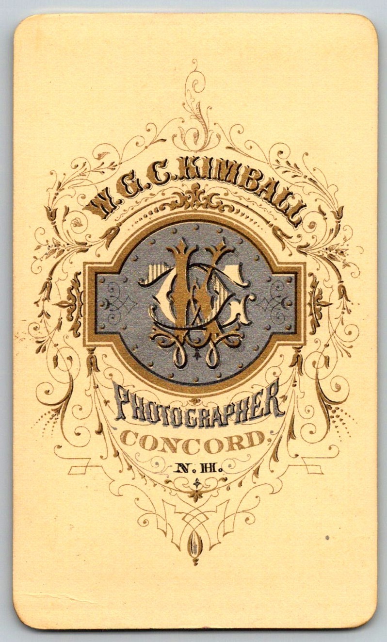 16 ANTIQUE CDVS ORNATE BACKS MEN AND LADIES W.G.C. KIMBALL JAS. O. MERRILL VT NH — additional view