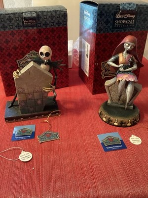 Jim Shore Disney Nightmare Before Christmas Set of 2 Jack Sally Pumpkin King NIB
