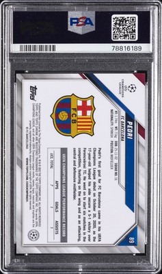 2021 TOPPS CHROME CHAMPIONS LEAGUE B&W RAYWAVE REFRACTOR #89 PEDRI
