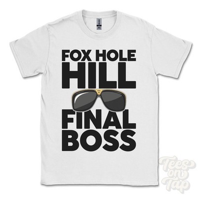 FOX HOLE HILL FINAL BOSS T-SHIRT lustiges Weihnachtsgeschenk Warboys Cambridgeshire England