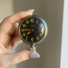 Vintage Smiths schwarzes Zifferblatt Rallye Armaturenbrett Uhr Uhr braucht Aufmerksamkeit