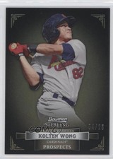 2012 Bowman Sterling Prospects Black Refractor 4/25 Kolten Wong #BSP49 a7m