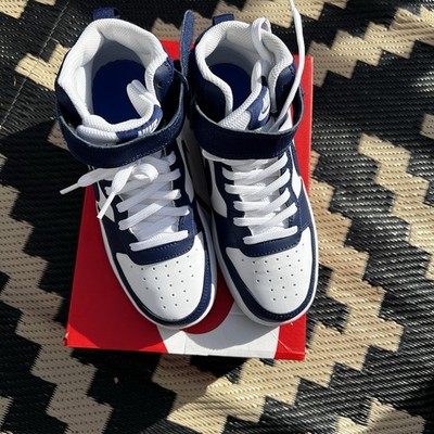 Nike Court Borough Mid 2 GS 'White Signal Blue' CD7782-107 Size 5Y