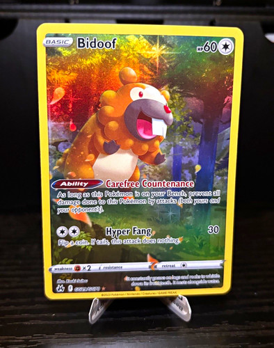 Pokemon Bidoof GG29/GG70 SWSH Crown Zenith Galarian Gallery Holo Ultra Rare