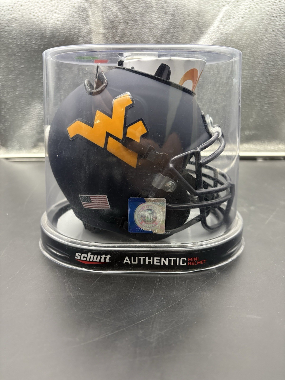 West Virginia Mountaineers Schutt Desk Caddy Mini Football H