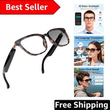 AI Smart Glasses with Real-Time Translation & Noise-Cancelling Audio - Tortoi...