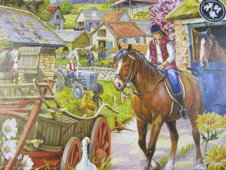 Complete HOP HOUSE OF PUZZLES 500 BIG pc Jigsaw Puzzle STEPPING OUT - Horses - Image 2 of 4