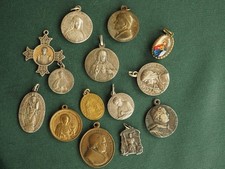 LOT 14 MEDAILLES RELIGIEUSES ANCIENNES ANTIQUE RELIGIOUS MEDALS