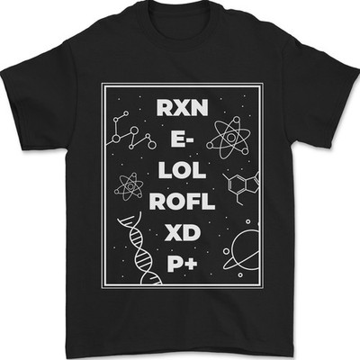 Lustig Wissenschaft Rxn E Lol Rofl Xd P + Geek Herren 100% Cotton