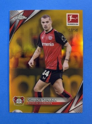 Granit Xhaka - 2024-25 Topps Bundesliga Chrome Gold /50 - Bayer - Sunderland 