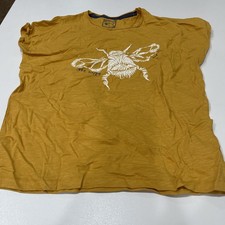 Weird Fish Fern Bee Front Print Graphic T-Shirt Deep Amber 12