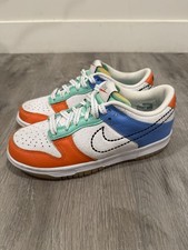 Nike Dunk Low GS Size 6y Youth Nike 101 DX3363-100 Blue White Orange