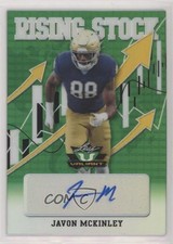 2021 Leaf Valiant Rising Stock 5/99 Javon McKinley #RS-JMK Auto mm8