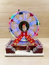 Giostrina Ruota Panoramica Natalizia 28x16x31cm Con Luci E Musica Natalizia 