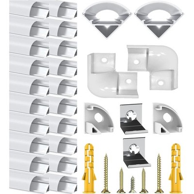 LED Aluprofil Kanal V Form 1m Milchweiß  fürs LED Streifen