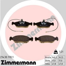 ZIMMERMANN Bremsbelagsatz Scheibenbremse 21430.170.1 für N5 PEUGEOT 7C N3 306 7A