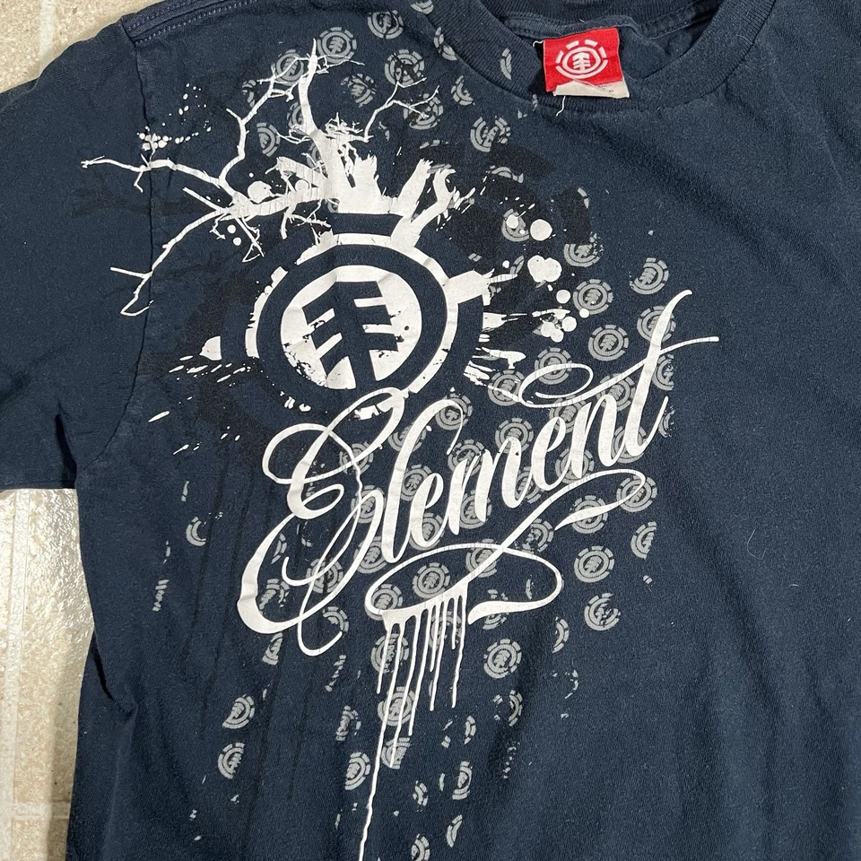 Camiseta De Colección Element Skateboarding Clásica Logo Deletreado Mediana Y2K Skate Foto 4 de 4