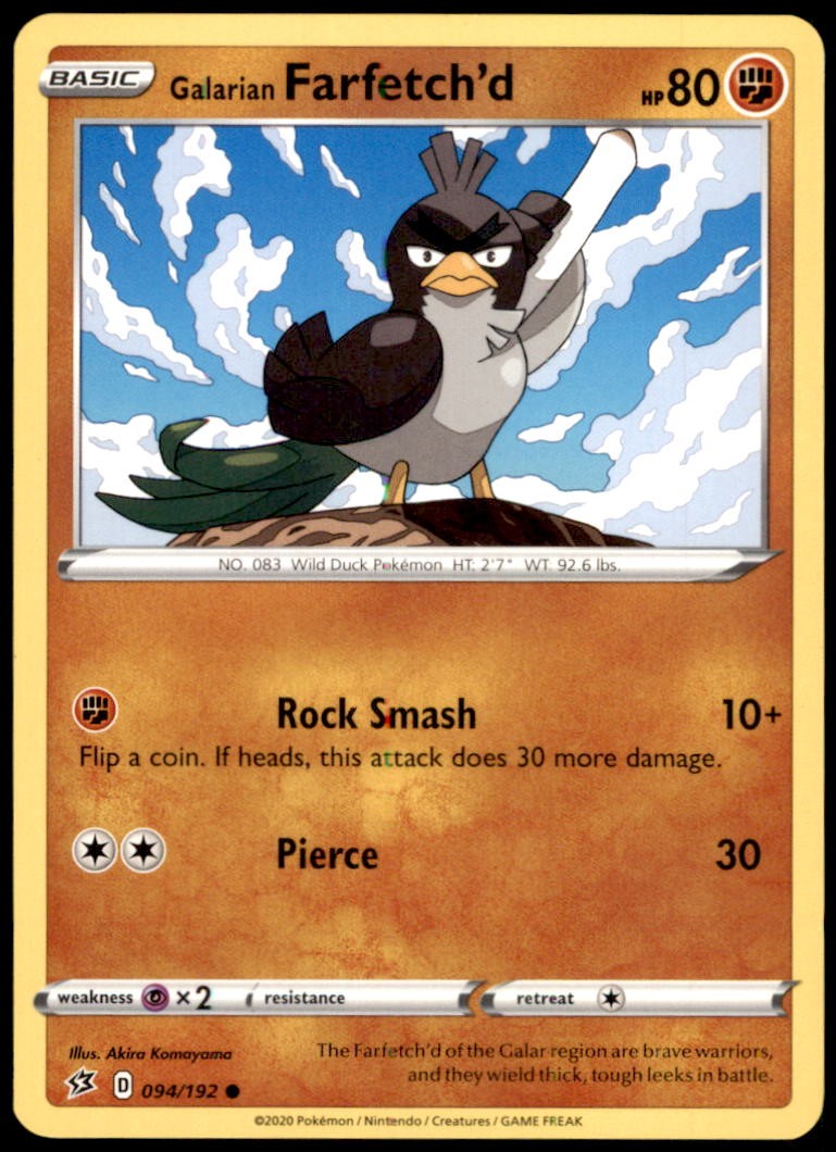 Pokemon - Galarian Farfetch'd #094/192 - RCL Common