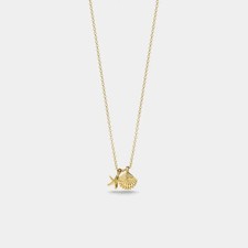 Ocean Inspired Seashell Starfish Beach Charm Pendant Necklace in Sterling Silver