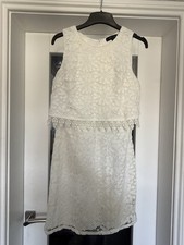 Gorgeous New Look White Lace Effect Dress Size 8