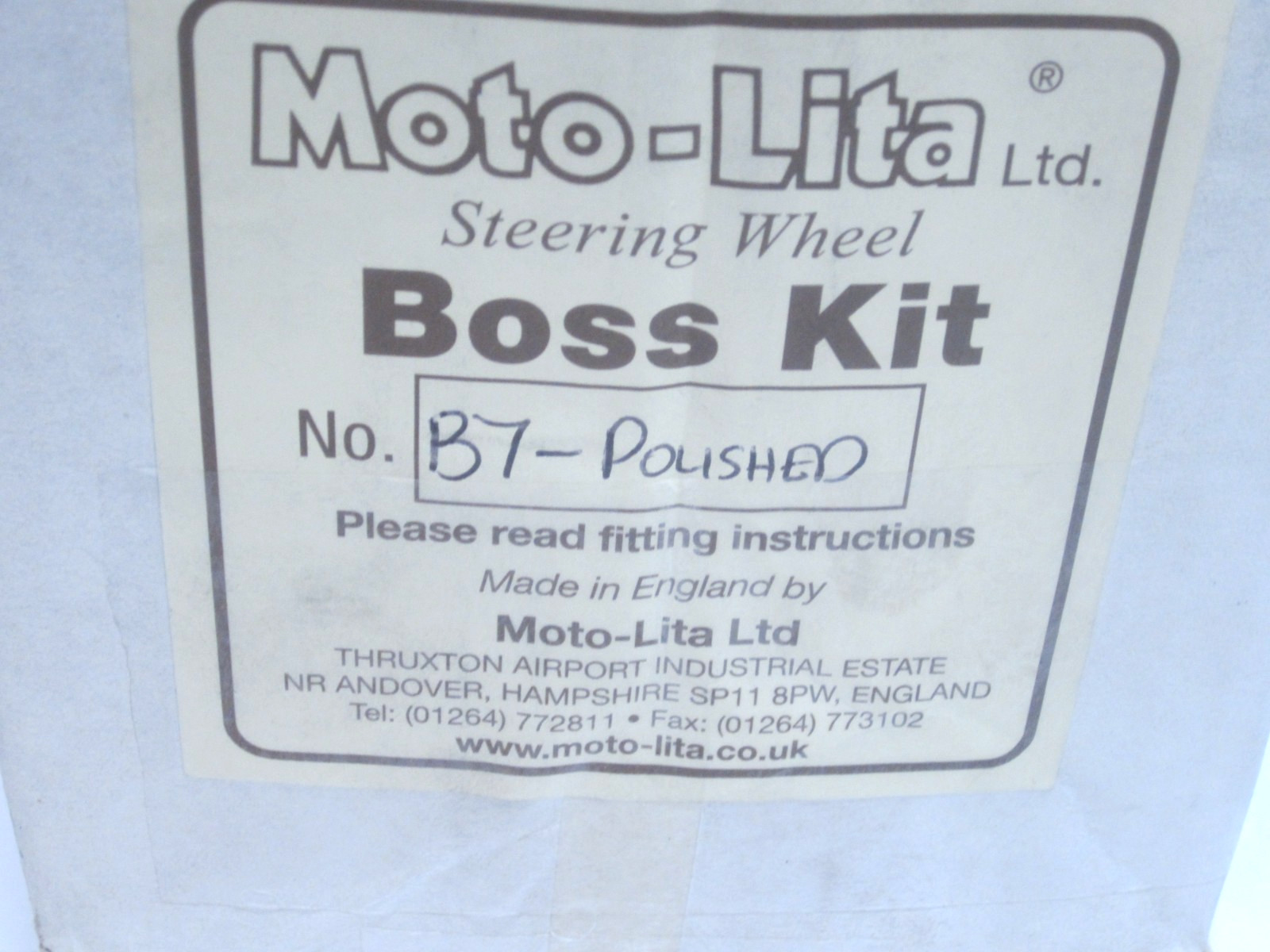 ASTON MARTIN DB3 HEALEY 100 / MORGAN 3 WHEELER STEERING WHEEL BOSS KIT B7 #3F-5