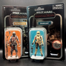 Star Wars Vintage Collection Mandalorian & Shoretrooper Carbonized MOC TVC