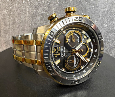 Citizen Eco-Drive Primo Stingray CA4084-51E Two-Tone Chrono DISCONTINUED WR100